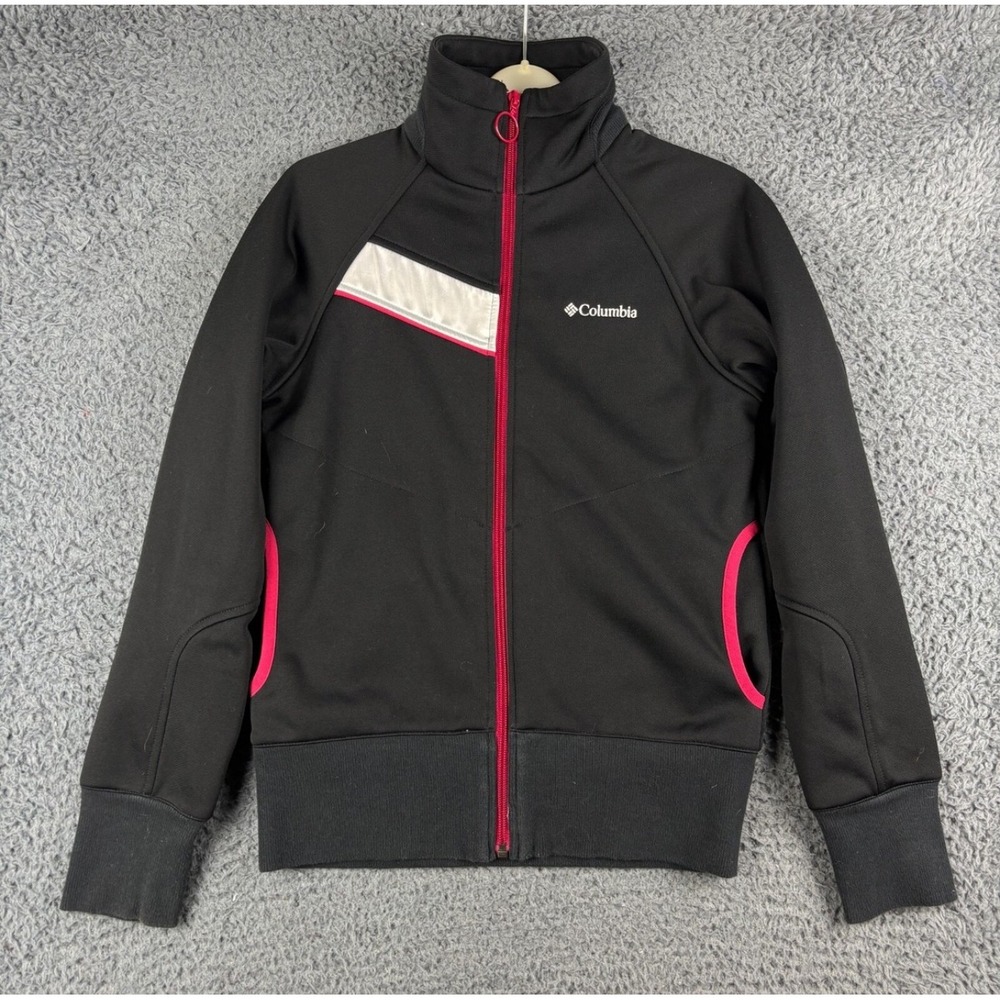 Columbia Interchange Jacket Full Zip Athletic Activewear Black Pink S